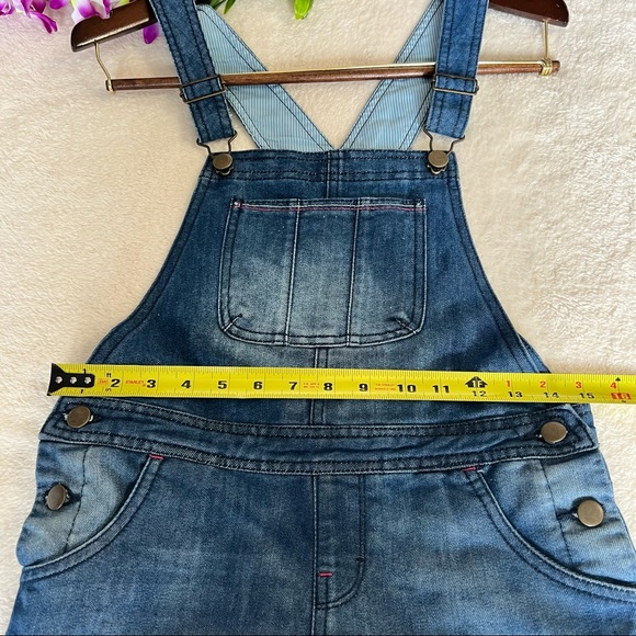👮🏻‍♂️👮🏻‍♂️SOLD👮🏻‍♂️👮🏻‍♂️Dari Denim Overall Short Jumper 5pockets Size L - Picture 9 of 14